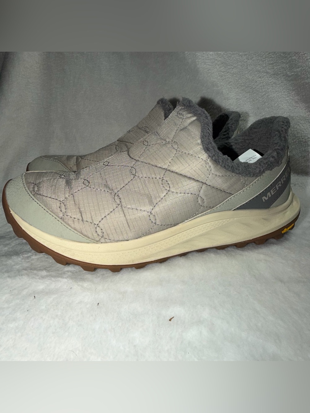 Merrell Antora 3 Thermo Moc Smoke Grey Quilted Winter Slippers - Women's 9.5